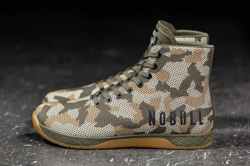 Nobull High-Top Woodland Men's Trainers Camouflage | 43976UAXJ