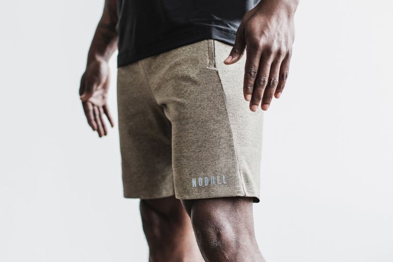 Nobull Knit 8.5" Men's Shorts Brown | 03748OBNC