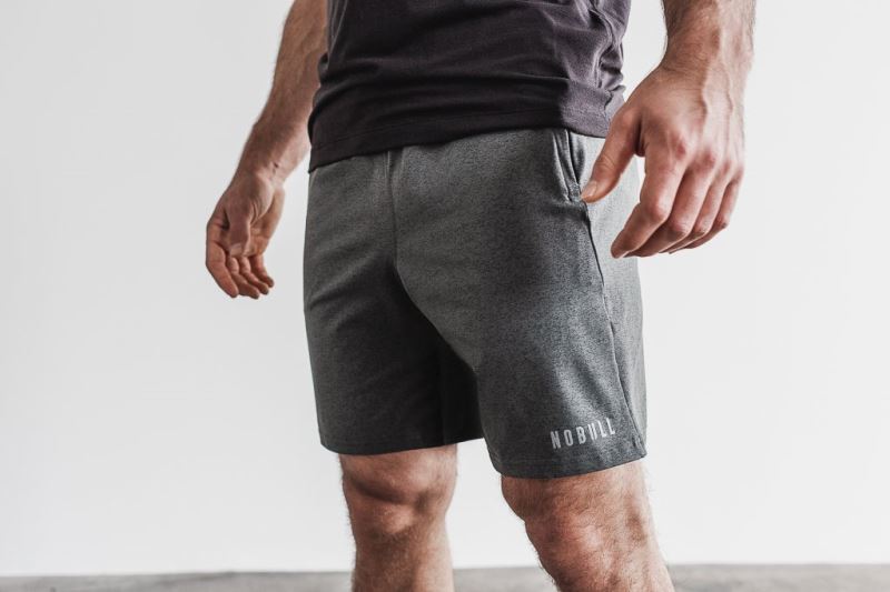 Nobull Knit 8.5" Men's Shorts Grey | 31587SNMU