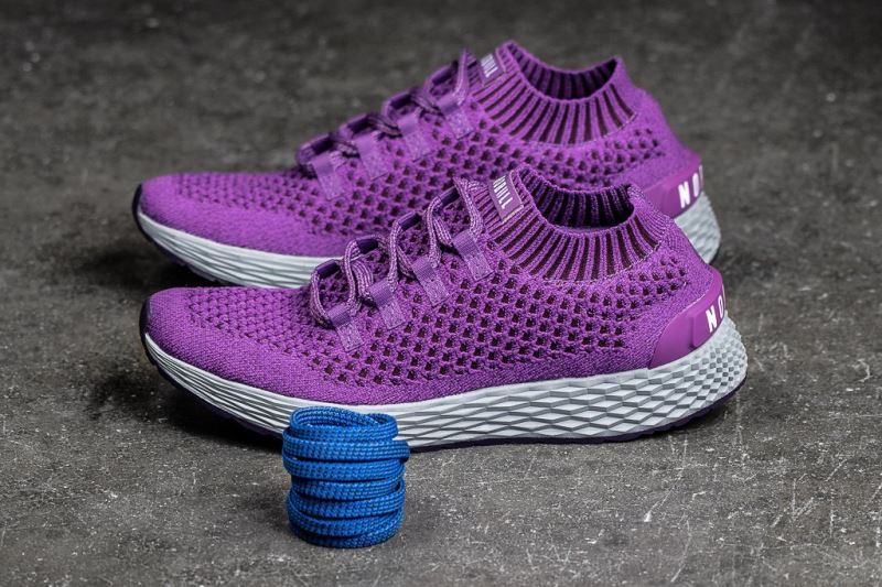 Nobull Knit Men's Running Shoes Purple | 42963GMVH