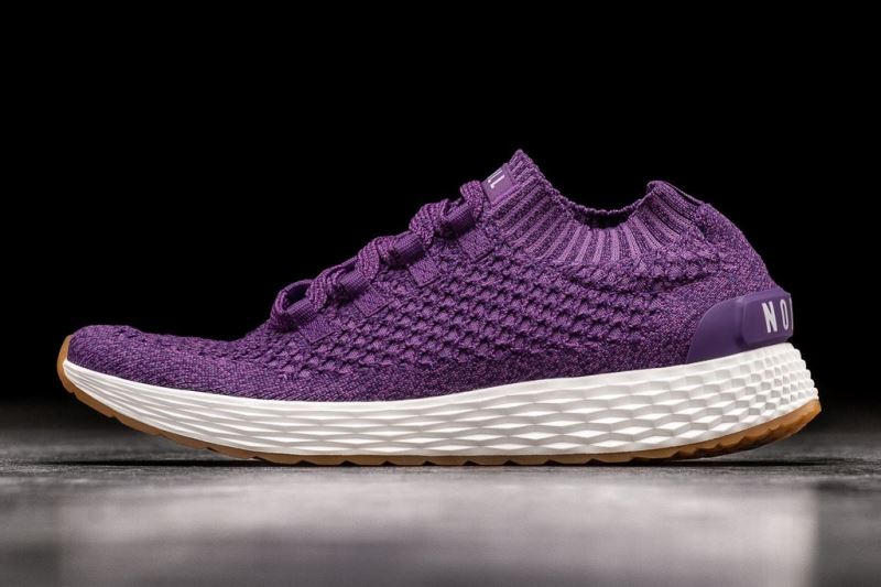 Nobull Knit Men's Running Shoes Purple | 57463OZVP