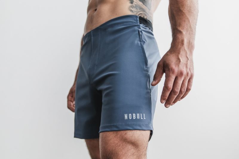 Nobull Lightweight 7" Men's Shorts Blue | 04276KYCU