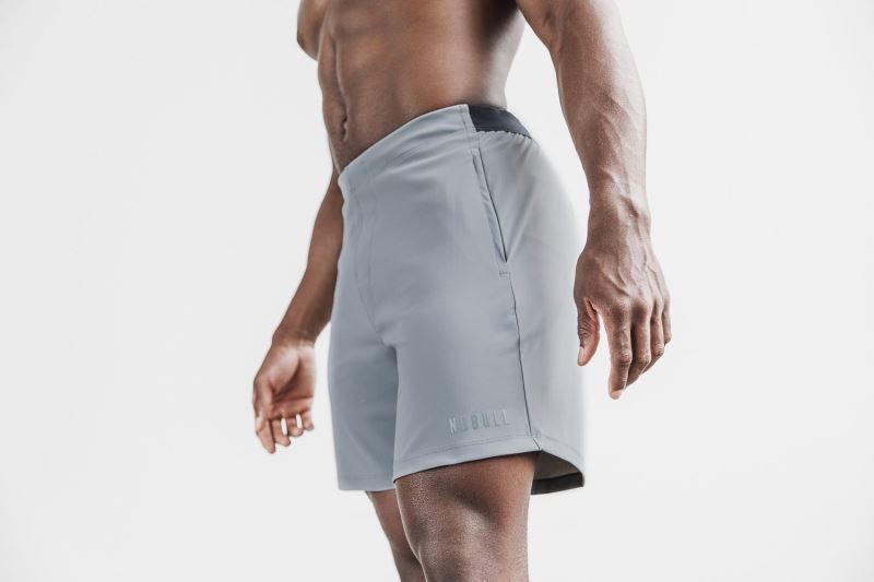 Nobull Lightweight 7" Men's Shorts Grey | 35076WPYS