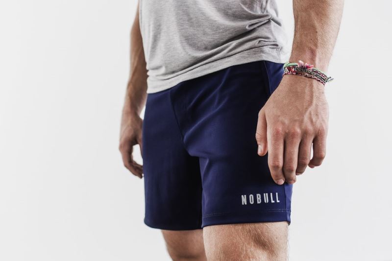 Nobull Lightweight 7" Men's Shorts Navy | 94705MNEW