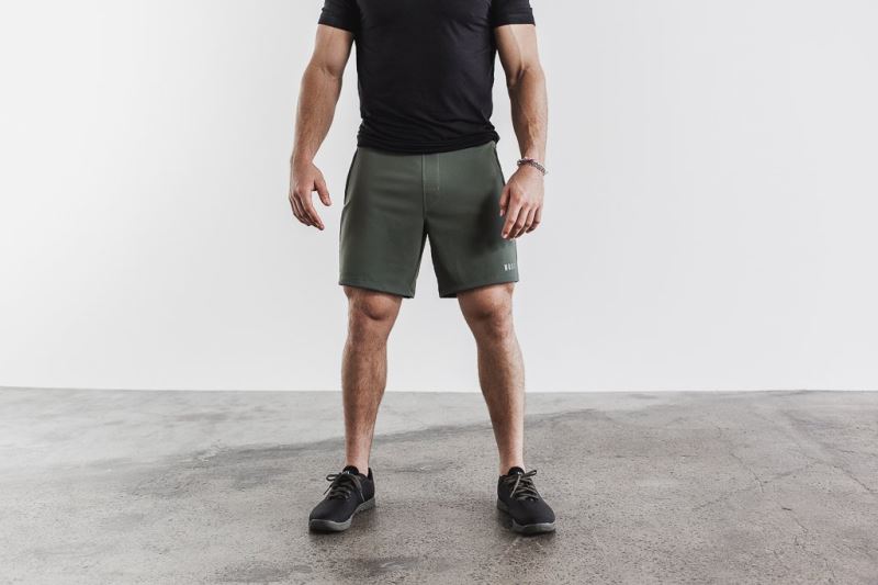 Nobull Lightweight 7" Men's Shorts Olive | 57849HRVD