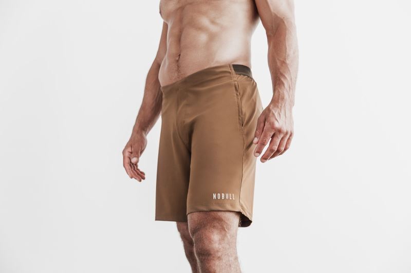 Nobull Lightweight 8.5" Men's Shorts Brown | 93015QRYB