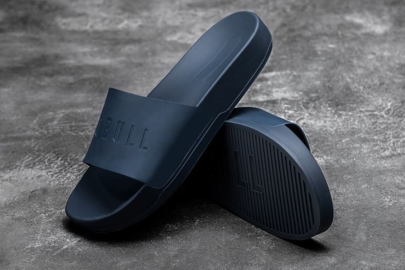 Nobull Lightweight Men's Slides Navy | 87315SBEX