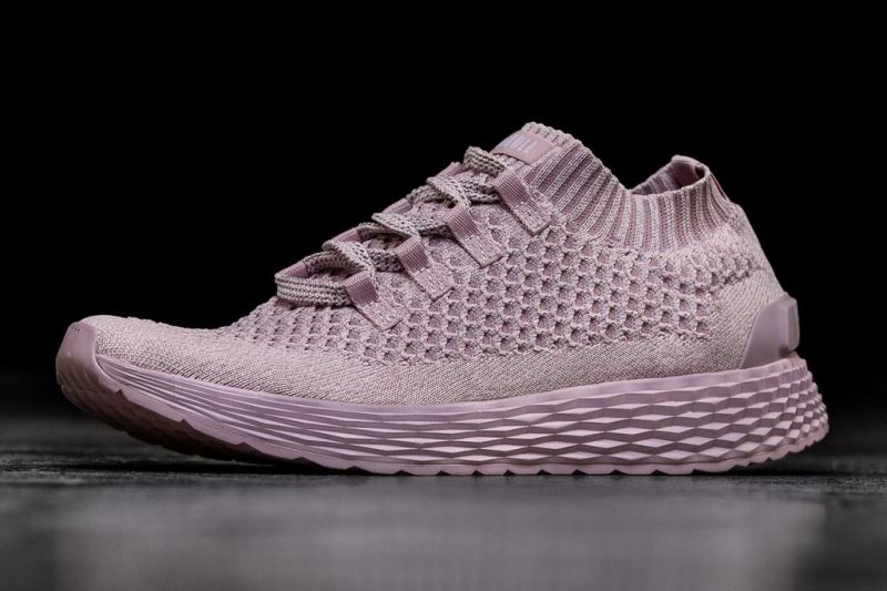 Nobull Lilac Knit Men's Running Shoes Purple | 29146AZXL