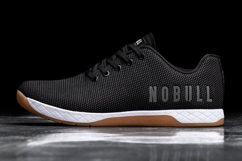 Nobull Low-Top Men's Trainers Black White | 58706ORGJ