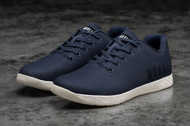 Nobull Low-Top Men's Trainers Navy White | 36895CBTK