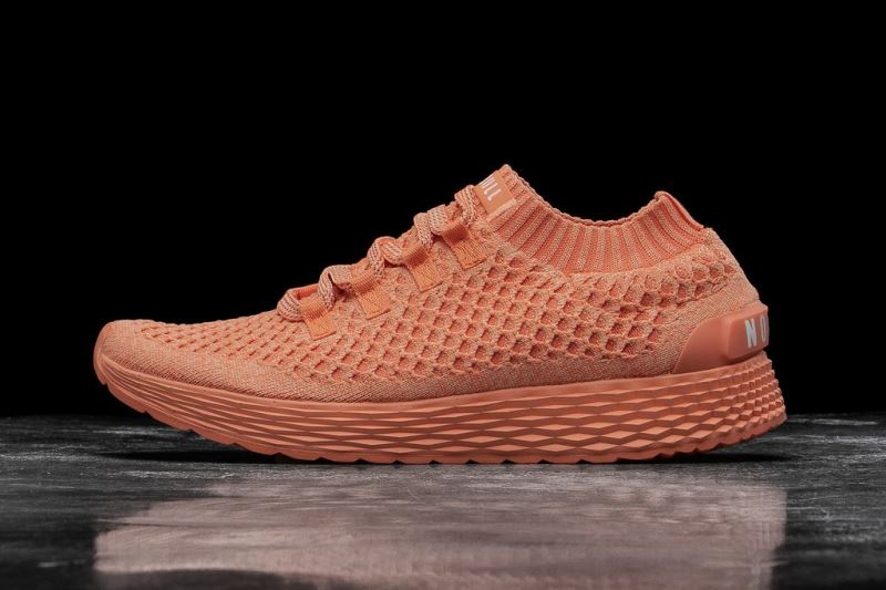 Nobull Melon Knit Women's Running Shoes Orange | 06312WIUJ