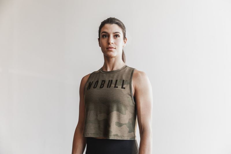 Nobull Muscle Camo Women's Tanks Camouflage | 72601LJEI