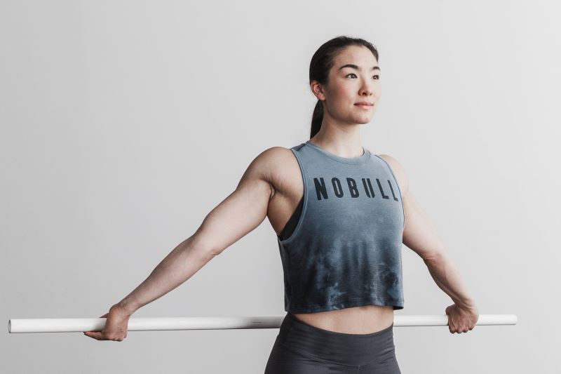 Nobull Muscle Dip-Dye Women's Tanks Dary Grey | 81539IWZM