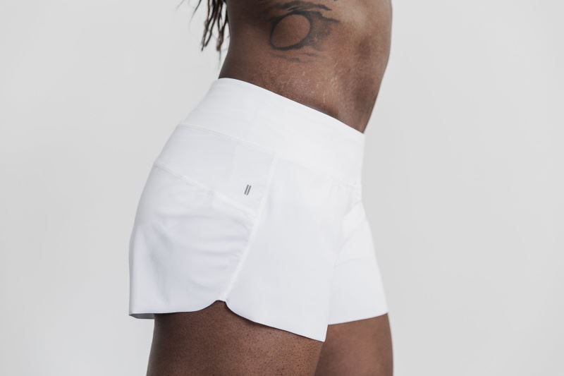 Nobull Pace 3" Women's Shorts White | 32789HCBU