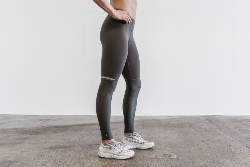 Nobull Pace Women's Tight Dark Grey | 73184OAIY