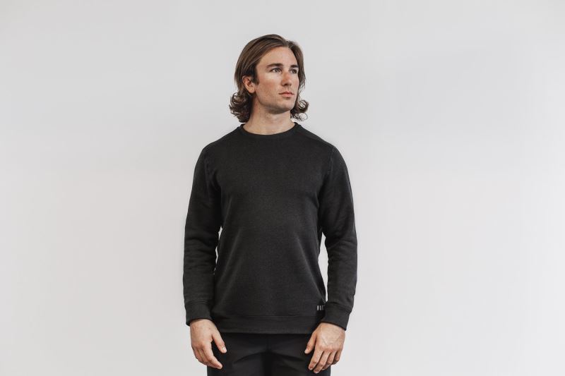 Nobull Performance Crew Men's Sweatshirt Deep Grey | 98264HUXE