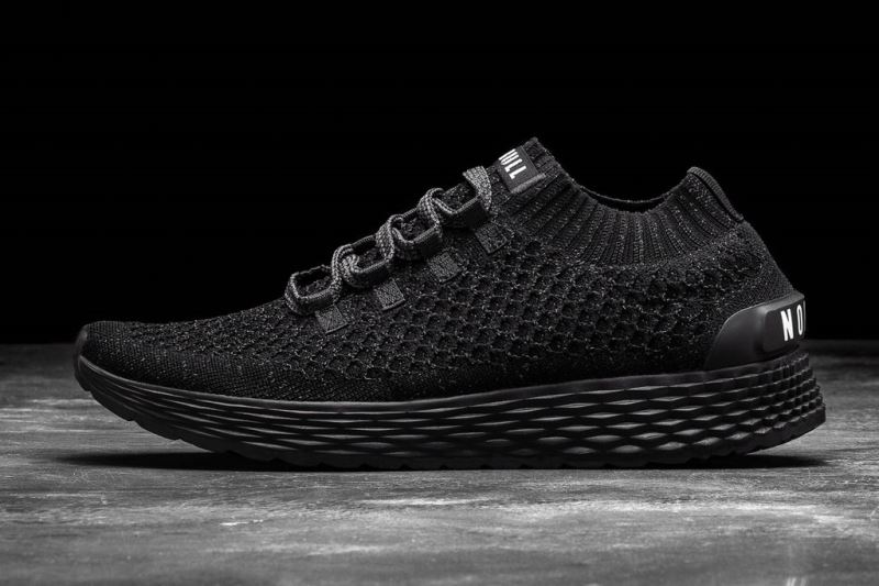 Nobull Reflective Knit Men's Running Shoes Black | 62490MVTL