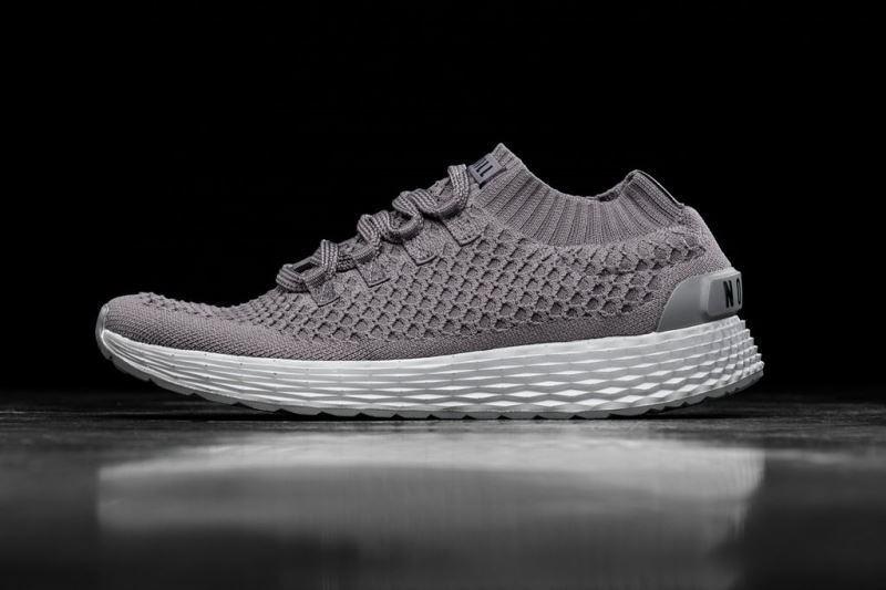 Nobull Reflective Knit Men's Running Shoes Dark Grey | 80529LGRM