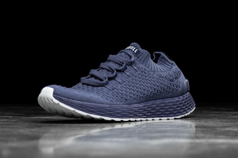 Nobull Reflective Knit Women's Running Shoes Navy | 07319RWSU