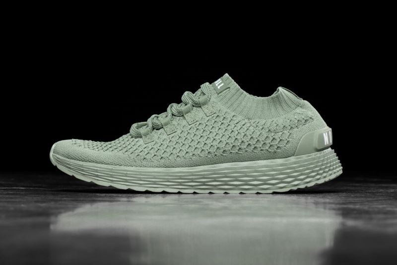 Nobull Seafoam Reflective Knit Men's Running Shoes Green | 06429ULQY