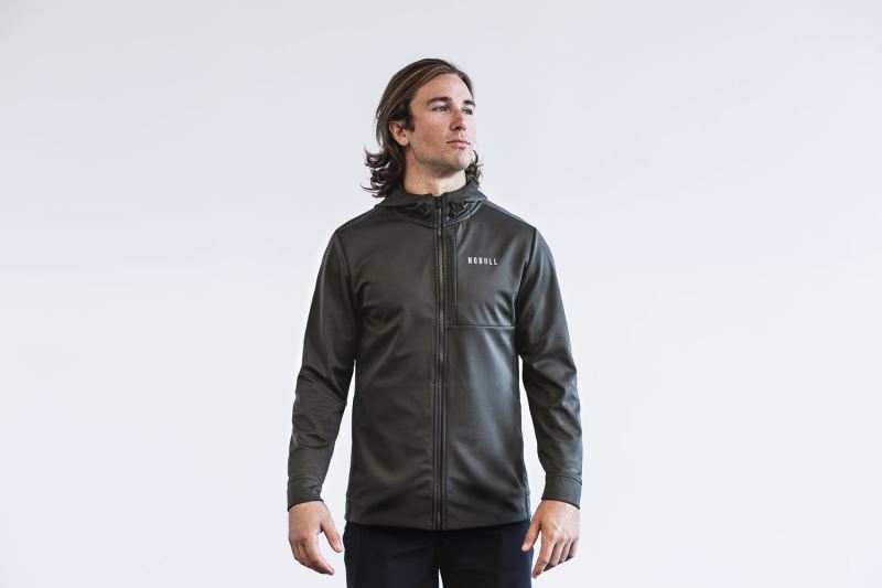 Nobull Softshell Men's Jackets Deep Grey | 10245GFVU