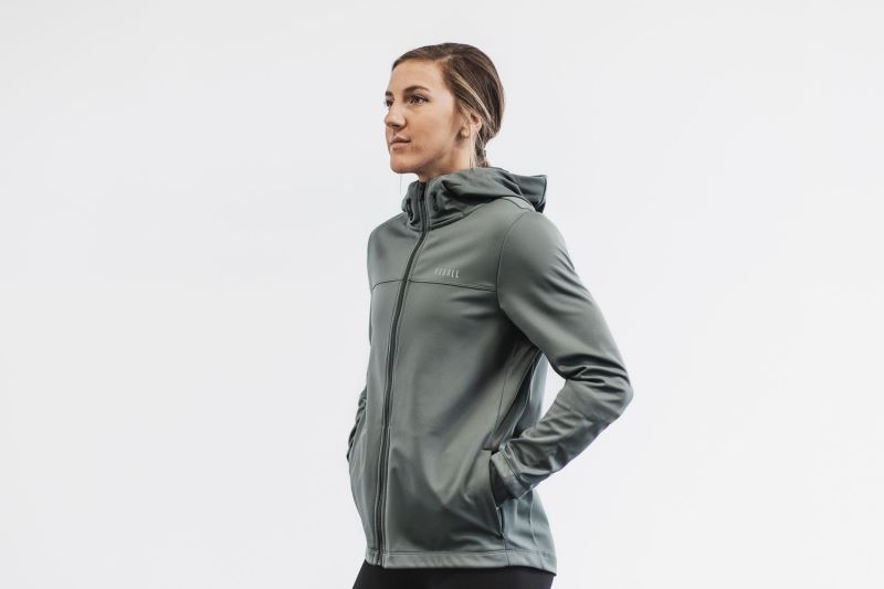 Nobull Softshell Women's Jackets Olive | 57038UZOH