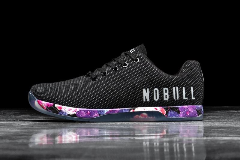 Nobull Space Floral Men's Trainers Black | 31820FZEI