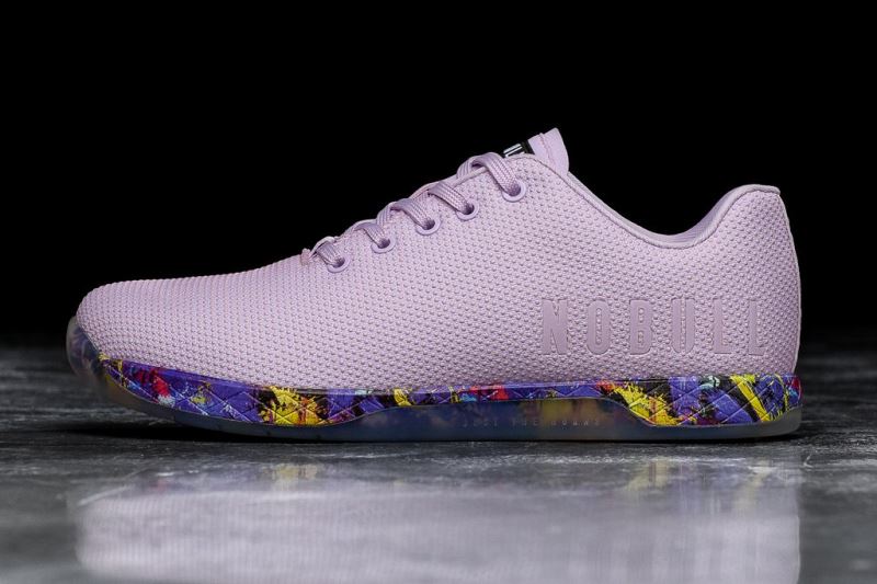 Nobull Splatter Men's Trainers Lavender | 48930WBTC