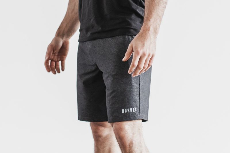 Nobull Stretch Woven 9" Men's Shorts Deep Grey | 24089YKES