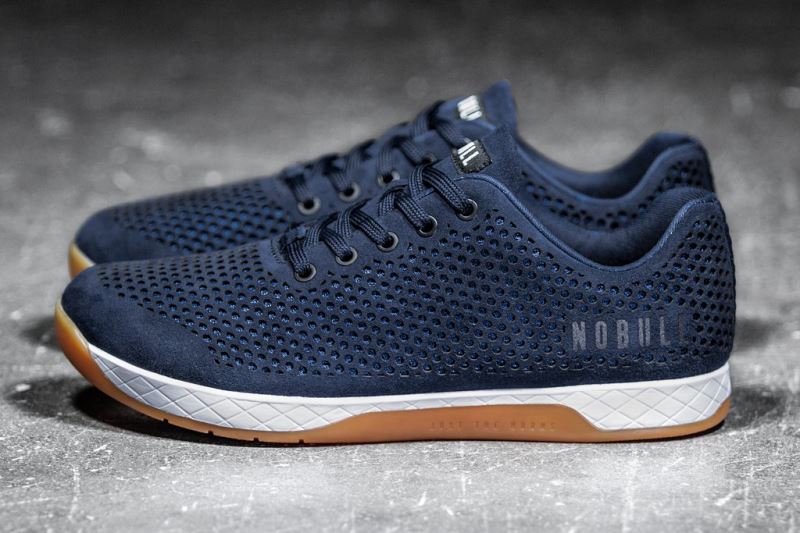 Nobull Suede Men's Trainers Navy | 53901VJNO