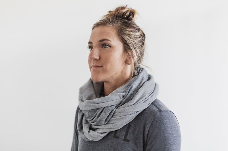 Nobull Two-Tone Infinity Women's Scarves Grey | 35892ZIVJ