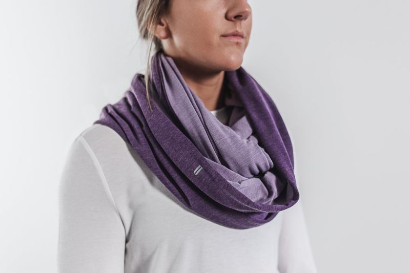 Nobull Two-Tone Infinity Women's Scarves Purple | 91403NMPC