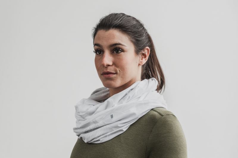 Nobull Two-Tone Infinity Women's Scarves White | 91546TRBV