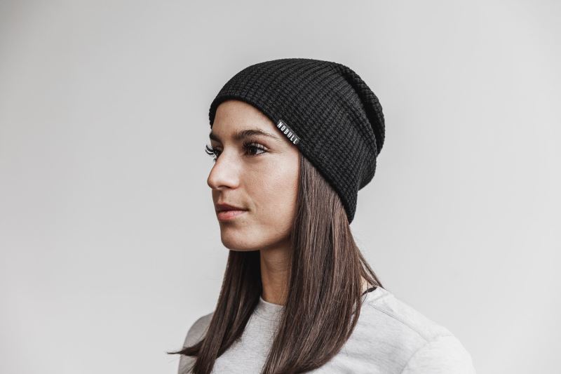 Nobull Waffle Women's Beanie Black | 21094LPMA