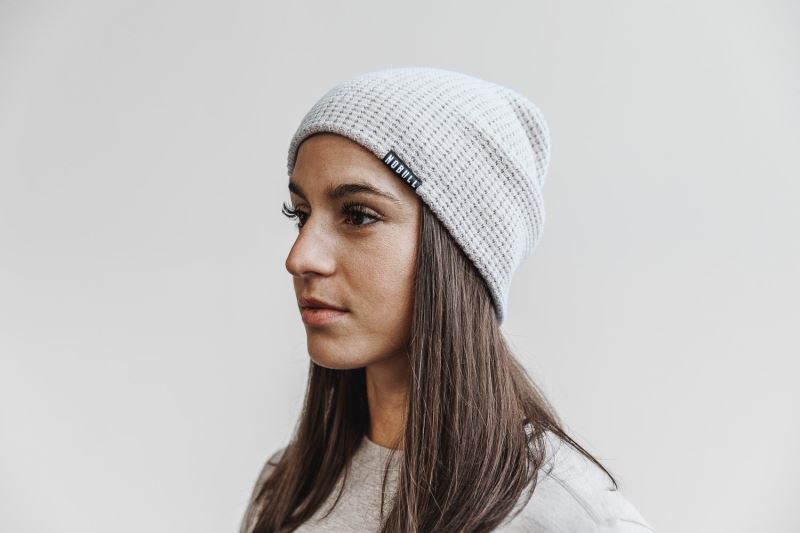 Nobull Waffle Women's Beanie Grey | 28640WNSJ