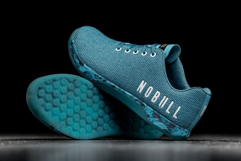 Nobull Water Heather Women's Trainers Blue | 85103NFVP