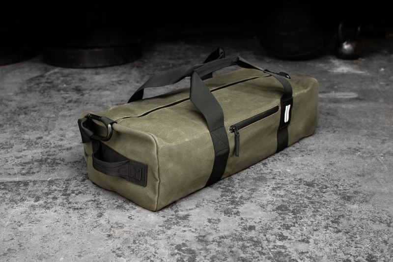 Nobull Waxed Canvas Traditional Duffle Men's Bags Olive | 61754FTWB