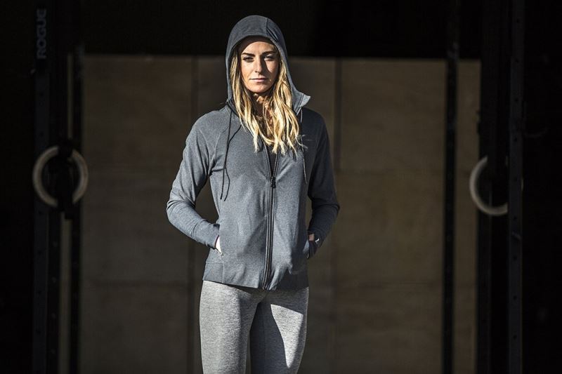 Nobull Zip-Up Women's Hoodie Deep Grey | 28493TXPI